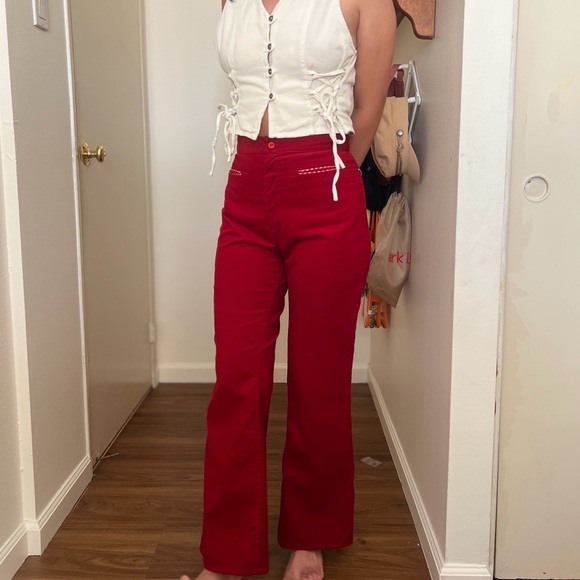 Vintage 70s Levi’s corduroy wide leg pants - Picture 3 of 16